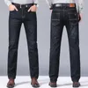 2023 Nouveaux hommes Stretch Fit Jeans Busine Busin Fi Pantalon en denim doux Pantalon de marque Homme Noir Bleu W9NB #