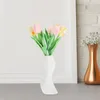 Vases Vase Shaped Ceramic Room Decor For Desktop Decorate Contemporary Flower Home