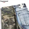 Suzoom 2023 Nieuwe Collectie Top Fi Hot Koop Ulzzang Herfst En Winter Gestoofde Camoue Patchwork Jeans Mannen F5Wt #