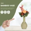 Vasos vaso de bambu decorações de casamento falso cesta de flor rattan decorativo fazenda tecido recipiente