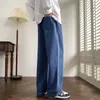 2023 Nieuwe Heren Baggy Jeans Klassiek Unisex Heren Rechte pijpen Denim Wijde pijpen Straat Hip Hop Zwarte Jeans Grijs Lichtblauw Donkerblauw s865#