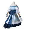 nilou Nouveau Costume de Cosplay Genshin Impact Costume de Cosplay Lolita Filles Usure Quotidienne Bleu Dr Maid Carnaval Uniforme Costume de Fête 71Aa #
