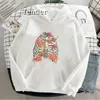 Women's Hoodies Sweatshirts New Y2K Skeleton Print Women Gothic Black Oversized Sweatshirt Ladies Harajuku Hooded Retro Flowers Streetwear 24328