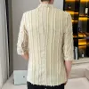 Coo 2023 Hommes Summer New Half Sleeve Design Sense Niche Costume Veste Jeunes Tassel Mince Loisirs Blazers U2gW #