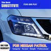 Auto Scheinwerfer Für Nissan Patrol Y62 2013-20 16 LED DRL Vorne Dynamische Blinker Lampe LED Objektiv Auto montage