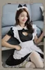 Bust Open Maid Costume Sexig Cosplay Kitty Outfit Cott Apr Lace Temptati Mini Dr For Women Anime Black White Lolita Z3Zr#