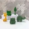 Stampi da forno Stampo in silicone per candele animali Rana Giraffa Giovane albero Stampo fatto a mano per la casa fai-da-te Regali di Natale per bambini