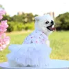 Vêtements pour chiens Robes à fleurs de pêcher en gros Fournitures pour animaux de compagnie Fabricants de vêtements Ours en peluche