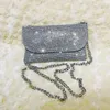 Shoulder Bags Rhinestone Evening Bag Luxury Designer Handbags For Women 2024 PU Leather Purses Summer Girls Chain Clutch