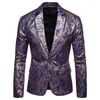 2023 Blazers à fleurs dorées pour hommes Busin Costume décontracté Mariage Dr Gold Blazer Hommes e8ZV #