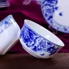 Set di stoviglie Jingdezhen Cantina cinese di porcellana blu e bianca di alta qualità set di ciotole in ceramica all'ingrosso