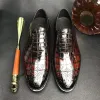 Dressca Sapatos Chucse Homens Sapato Formal Ccarocdile Couro Casamento Negócio Dinncaer Ccaarving