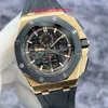 Machinery AP-polshorloge Royal Oak Offshore-serie 26401RO Keramiek / 18K roségoud Materiaal Datum-timingfunctie Automatisch mechanisch herenhorloge