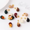 Stud Earrings Colorful Drip Oil Hollow Water Drop Earring For Women Enamel Sweet Summer Jewelry Girls 2024