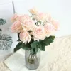Décor Floral en Latex, 7 pièces/lot, roses artificielles en soie, toucher réel, Bouquet de mariage, fleurs de conception de fête à domicile