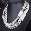 Rapper Chain 24mm Mens Vvs Moissanite Hip Hop Jewelry 925 Sterling Silver Miami Cuban Moissanite Chain