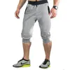 Nouveaux pantalons de sport transfrontaliers Shorts de jogging décontractés pour hommes Pantalons fitn élastiques Pantalons courts M-4XL C2Wa #