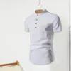 メンズTシャツの男性が首輪シャツエレガントなスリムフィット夏のフォーマルなビジネスイベントソフト通気性