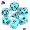 Gambing Old Dice Set 7pcs البلاستيك الفريد من نوع