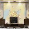 Wallpapers Milofi Customized American European Nordic Banana Coconut Leaf Plant Background Wall Decoration Painting