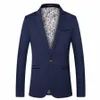 Blazers Voor Mannen 2024 Koreaanse Stijl Bruiloft Fi Jasje Effen Kleur Slim Fit Klassieke Jassen Busin Party Herenkleding 19S6 #