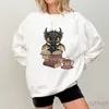 Dames Hoodies Sweatshirts Vierde Vleugel Draak Gedrukt Sweatshirt Dames Fantasy Book Lover Sweat Hoodie Grappige Pullover met lange mouwen Leesgrage 24328