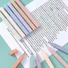 6pcsset Highlighter Pen Kawaii Doppelkopf -Süßigkeiten -Farbmarkierungen Schneller trockener Resaltadores Farbe Pastell School Stationery Supplies 240320