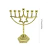 Bougeoirs chandelier juif support en métal 7 branches support étoile candélabre