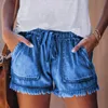 Hög midja shorts jeans stor storlek sommar kvinnors denim shorts stor storlek xxl för kvinnor korta byxor kvinnor stor storlek kort jeans g0gf#