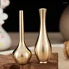 Vases Mini Copper Vase Home Decoration Desktop Plant Flower Pots Retro Metal Living Room Arrangement Creative