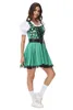 Halen Giorno di San Patrizio Irlandese Lucky Clover Goblin Coppia Costume Germania Oktoberfest Bavarese Beer Girl Cameriera Cosplay Dr n8zO #