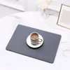 Tapetes de mesa roll-up placemats dupla face à prova ddouble água placemat conjunto isolamento térmico à prova de óleo jantar para casa fácil de limpar sólido