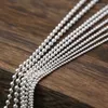 Wisiorki 1.5/2/3 mm czyste s925 srebrne mężczyźni srebrne kobiety koraliki łańcuch Naszyjnik Rock Thai Choker Sweater Link