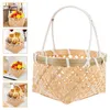 Dinnerware Sets Bamboo Small Basket Storage Picnic Serving Woven Party Hand-made Vegetable Flower Hamper Fruit