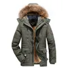 7xl Men Winter Warm Parkas Mens Fleece Detachable Hat Jacket Parkas Men Casual Cott Outdoor Fur Trench Padded Jackets Coats 937E#