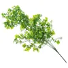 Decorative Flowers Four Leaf Wall Hanging Vigorasm Garden Decors Plants Vine Vita Green Fake Plastic Artificial