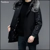 Taoboo New Men's Thasedened Down Jacket Winter Fox Collar 2022男性カジュアルダウンコート