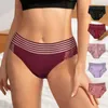 Culotte Femme Sous-vêtements en dentelle de haute qualité Bikini confortable pour femmes Pack de coton respirant avec design hipster extensible