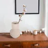 Vasos Vaso Círculo em forma especial para arranjo de flores de mesa mesa de jantar decoração de sala branca fazenda em forma especial
