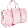 Вечерние сумки Мягкие радужные сумки из искусственного меха Женская сумка-тоут большой емкости Laser Symphony Розовая сумка Boston на плечо Высокое качество2342