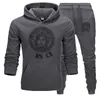 Designer Hoodie Men Fashion Moda Americana Novo outono grosso e capuz de inverno Conjunto de tendência Sports capuz calças de moletom Tamanho S-3xl.