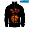 Halen Festival Pumpkin Fear 3d Бейсбольная куртка Мужчины Женщины Толстовка Топы Lg с рукавами на молнии для мальчиков и девочек Толстовки Куртки 4XL 44Ic #