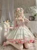 Sexig lolita rosa piga Dr japanska söta kvinnor kawaii dr roll play costume halen party cosplay anime kawaii kläder w9jw#