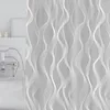 Shower Curtains Easy Installation Curtain Water-resistant With Rings Machine Washable Bathroom Decoration Quick-drying