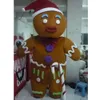 Costumi della mascotte Schiuma Gingerbread Man Cartoon Peluche Natale Fancy Dress Costume della mascotte di Halloween