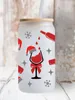 Window Stickers 3D UV DTF Transfer Sticker Christmas Theme For The 16oz Libbey Glasses Wraps Cup Can DIY Waterproof Easy D4089