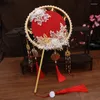 Figurine decorative Fan stile antico Accessori per abiti da spettacolo nuziale Bouquet da sposa cinese a mano Po Puntelli da tiro Decorazione del partito