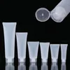 Storage Bottles 10Pcs 5-100ml Empty Frosted Cosmetic Soft Tubes W/ Flip Lids Matte Clear Plastic Containers Lotion For Hand Cream Makeup