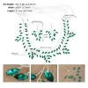 Haarspeldjes Haarspeldjes Groen Paars Kristal Haarbanden Oorbellen Sieraden Set Accessoires Handgemaakte Hoofddecoratie Tiara Hoofdbanden Drop Del Otg9N