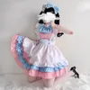 kawaii Lolita Anime Franse meid Roze + Blauw Cosplay Franse meid Lolita Rokkostuum Schattig Japans cosplaykostuum Anime kostuum 76ux #